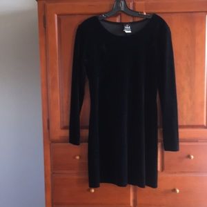 Black velvet dress